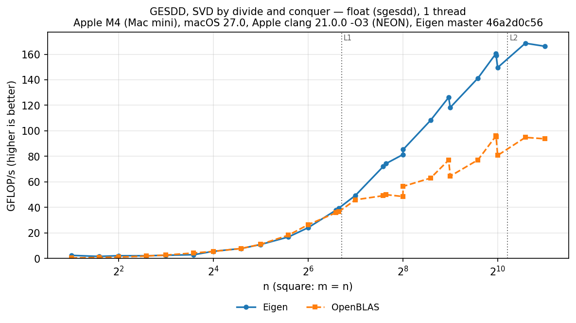 GESDD float, square
